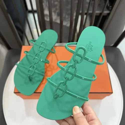 Replica Hermes Slippers For Women #1417798 $52.00 USD for Wholesale