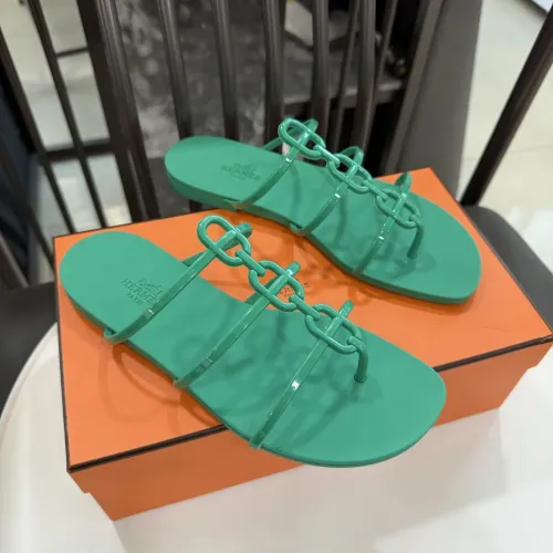 Replica Hermes Slippers For Women #1417798 $52.00 USD for Wholesale