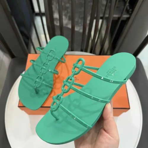 Replica Hermes Slippers For Women #1417798 $52.00 USD for Wholesale