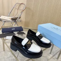 $100.00 USD Prada Leather Shoes For Women #1408707