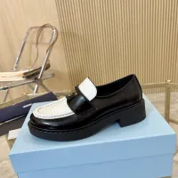 $100.00 USD Prada Leather Shoes For Women #1408707
