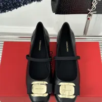 $102.00 USD Salvatore Ferragamo Flat Shoes For Women #1408908