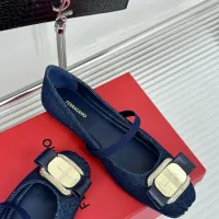 $102.00 USD Salvatore Ferragamo Flat Shoes For Women #1408913