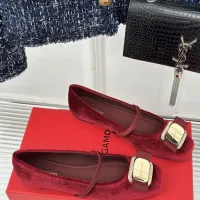 $105.00 USD Salvatore Ferragamo Flat Shoes For Women #1408917