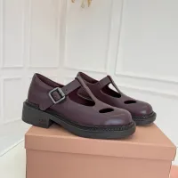 $102.00 USD MIU MIU Leather Shoes For Women #1409418