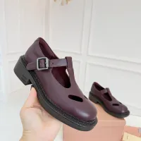 $102.00 USD MIU MIU Leather Shoes For Women #1409418