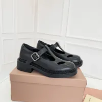 $102.00 USD MIU MIU Leather Shoes For Women #1409419