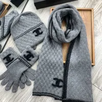 $72.00 USD Chanel Hat and Scarf and Glove Set #1413107