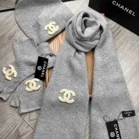 $72.00 USD Chanel Hat and Scarf and Glove Set #1413112