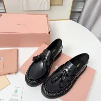 $108.00 USD MIU MIU Leather Shoes For Women #1417427