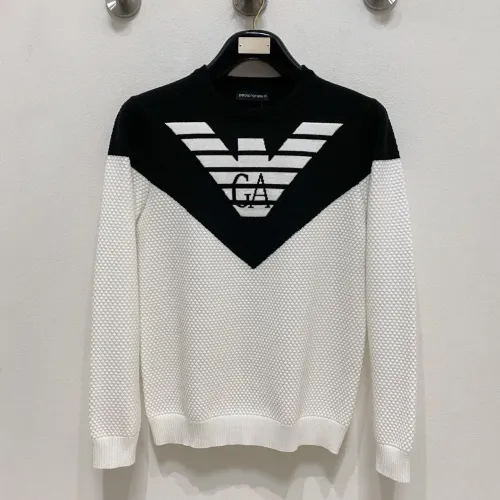 Armani Sweaters Long Sleeved For Men #1418728 $85.00 USD, Wholesale Replica Armani Sweaters