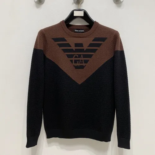 Armani Sweaters Long Sleeved For Men #1418729 $85.00 USD, Wholesale Replica Armani Sweaters