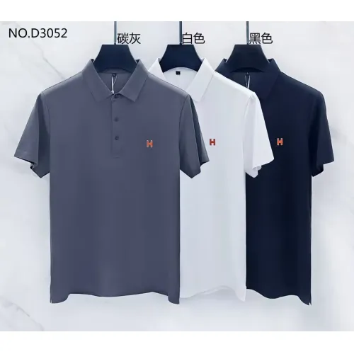 Replica Hermes T-Shirts Short Sleeved For Men #1420303 $40.00 USD for Wholesale