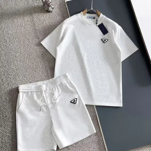 Prada Tracksuits Short Sleeved For Men #1420445 $56.00 USD, Wholesale Replica Prada Tracksuits