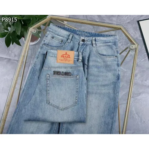 Replica Prada Jeans For Men #1420459 $45.00 USD for Wholesale