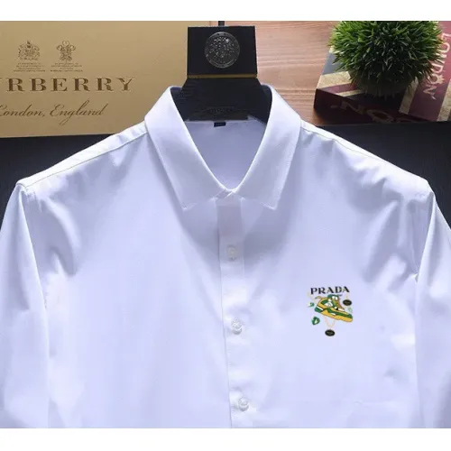 Replica Prada Shirts Long Sleeved For Men #1421757 $40.00 USD for Wholesale