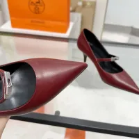 $108.00 USD Hermes High-Heeled Shoes For Women #1422336