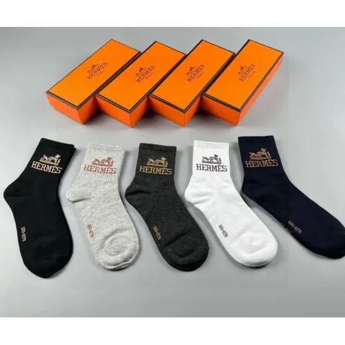 Replica Hermes Socks For Men #1422574 $25.00 USD for Wholesale