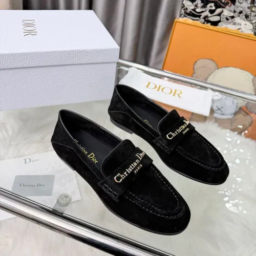 Replica Christian Dior Leather Shoes For Women #1422845 $105.00 USD for Wholesale