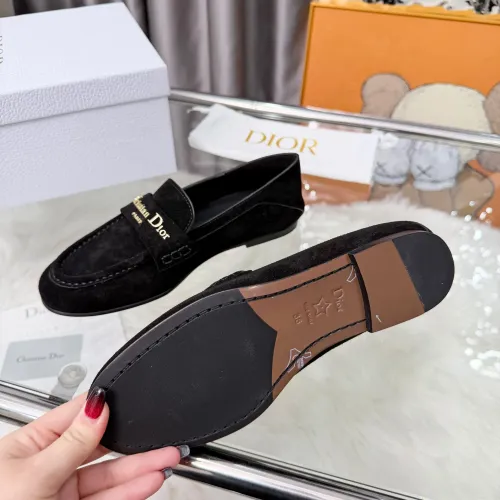 Replica Christian Dior Leather Shoes For Women #1422845 $105.00 USD for Wholesale
