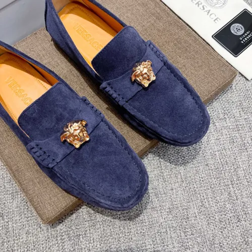 Replica Versace Leather Shoes For Men #1423062 $80.00 USD for Wholesale
