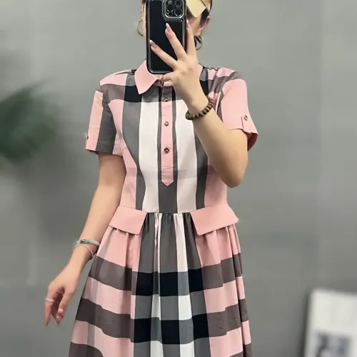 Replica Burberry Dresses Short Sleeved For Women #1423755 $76.00 USD for Wholesale