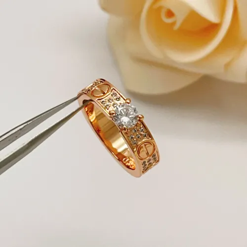 Replica Cartier Rings In Rose Gold #1425865 $34.00 USD for Wholesale
