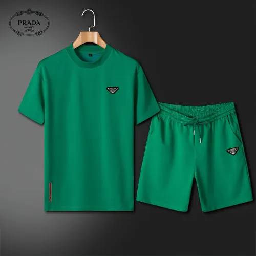 Prada Tracksuits Short Sleeved For Men #1426579 $64.00 USD, Wholesale Replica Prada Tracksuits
