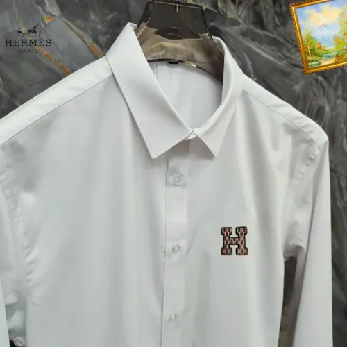 Replica Hermes Shirts Long Sleeved For Men #1427419 $40.00 USD for Wholesale