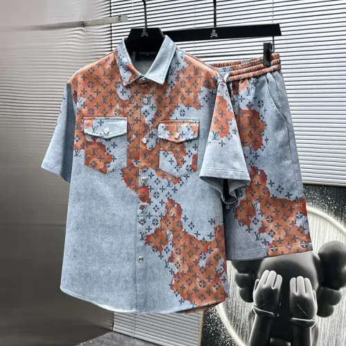 Louis Vuitton LV Tracksuits Short Sleeved For Men #1427839 $68.00 USD, Wholesale Replica Louis Vuitton LV Tracksuits