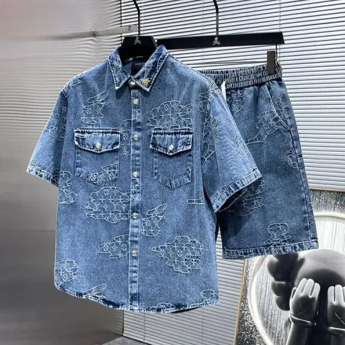 Louis Vuitton LV Tracksuits Short Sleeved For Men #1427842 $68.00 USD, Wholesale Replica Louis Vuitton LV Tracksuits