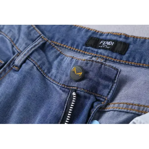Replica Fendi Jeans For Men #1428604 $45.00 USD for Wholesale