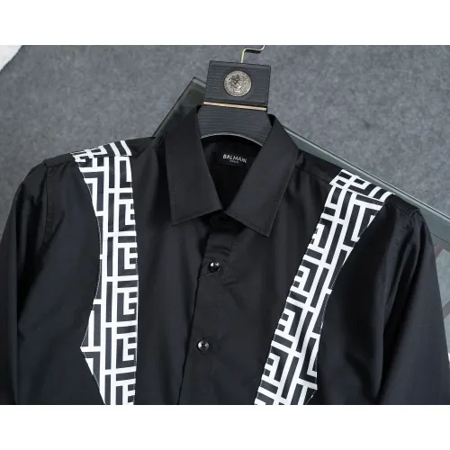 Replica Balmain Shirts Long Sleeved For Men #1428957 $48.00 USD for Wholesale