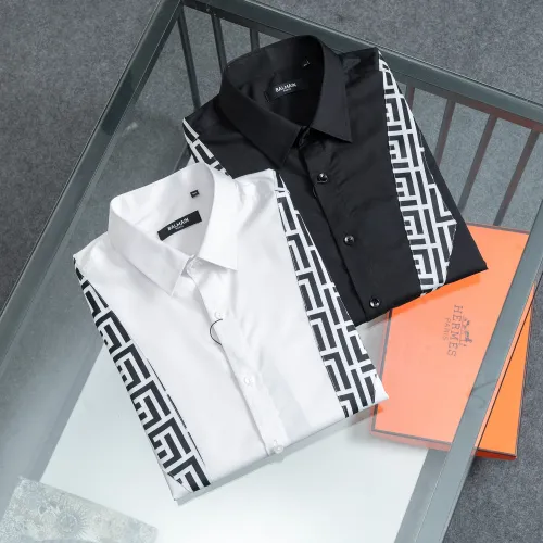 Replica Balmain Shirts Long Sleeved For Men #1428957 $48.00 USD for Wholesale
