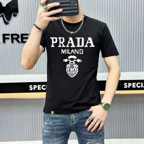 Prada T-Shirts Short Sleeved For Men #1429258 $40.00 USD, Wholesale Replica Prada T-Shirts