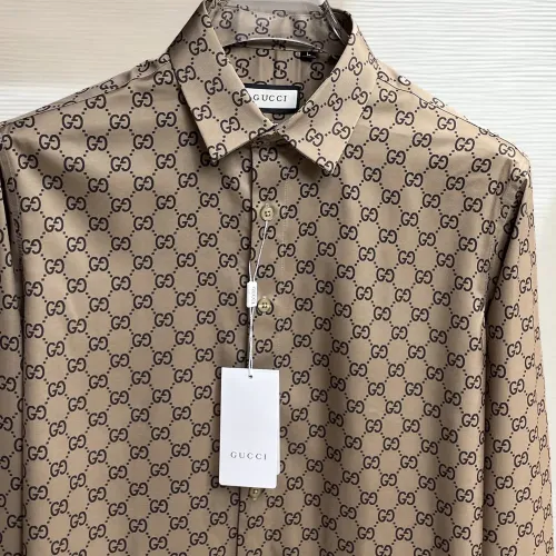 Replica Gucci Shirts Long Sleeved For Men #1430145 $80.00 USD for Wholesale