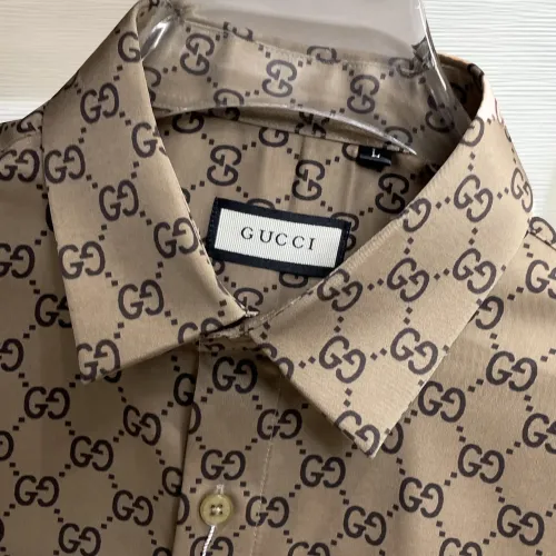 Replica Gucci Shirts Long Sleeved For Men #1430145 $80.00 USD for Wholesale