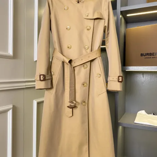 Replica Burberry Trench Coat Long Sleeved For Women #1431453 $162.00 USD for Wholesale