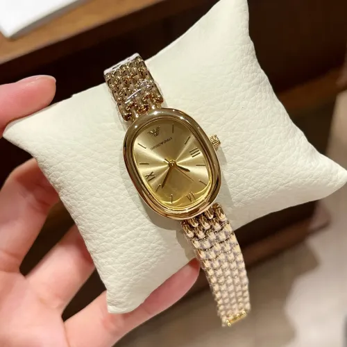 Armani Watches In Gold For Women #1431464 $29.00 USD, Wholesale Replica Armani Watches