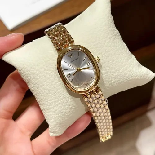 Armani Watches In Gold For Women #1431465 $29.00 USD, Wholesale Replica Armani Watches