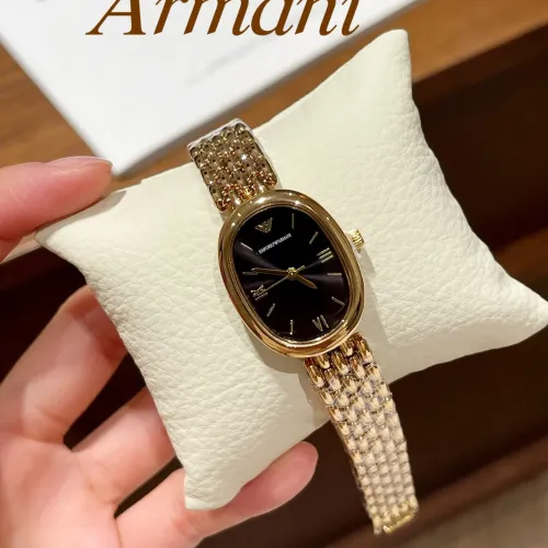 Armani Watches In Gold For Women #1431467 $29.00 USD, Wholesale Replica Armani Watches