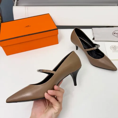Replica Hermes High-Heeled Shoes For Women #1431679 $98.00 USD for Wholesale