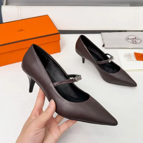 Replica Hermes High-Heeled Shoes For Women #1431681 $98.00 USD for Wholesale