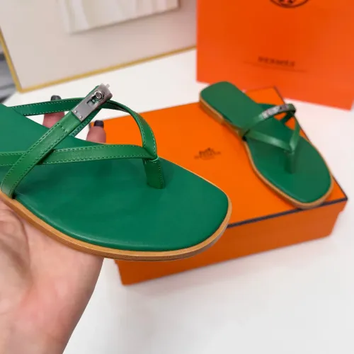 Replica Hermes Slippers For Women #1432095 $82.00 USD for Wholesale