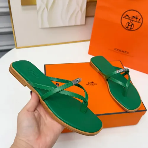 Replica Hermes Slippers For Women #1432095 $82.00 USD for Wholesale