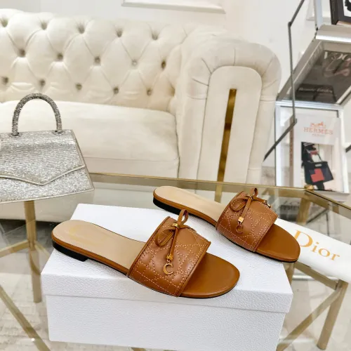 Replica Christian Dior Slippers For Women #1432136 $85.00 USD for Wholesale