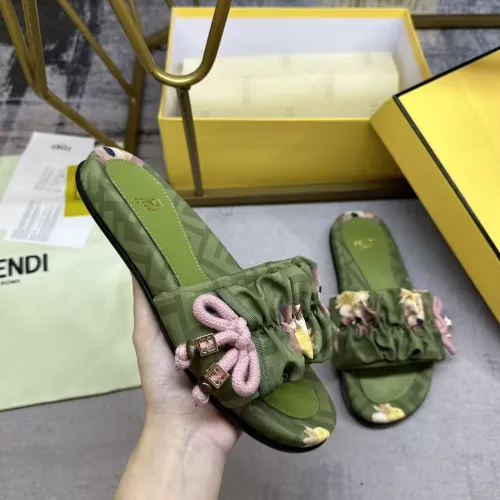 Replica Fendi Slippers For Women #1432949 $82.00 USD for Wholesale