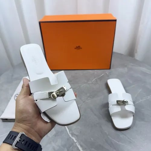 Replica Hermes Slippers For Women #1432993 $85.00 USD for Wholesale