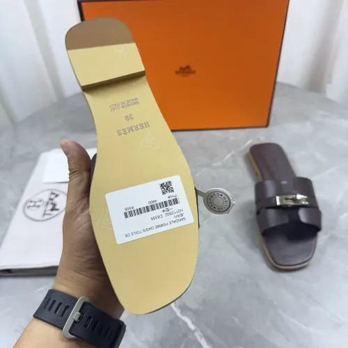 Replica Hermes Slippers For Women #1432996 $85.00 USD for Wholesale