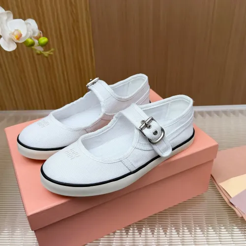 MIU MIU Flat Shoes For Women #1433019 $76.00 USD, Wholesale Replica MIU MIU Flat Shoes